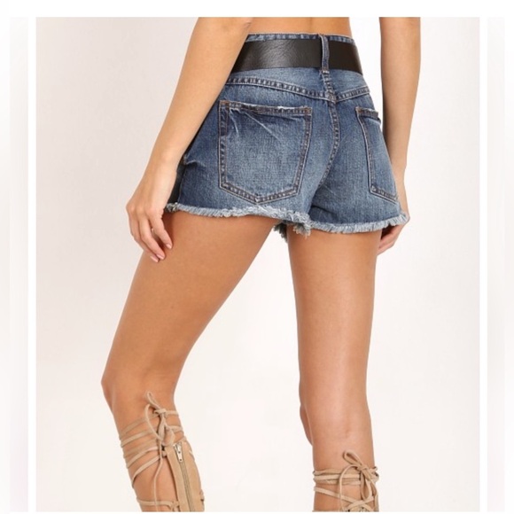 FREE PEOPLE Rock Denim Uptown Harbor Shorts Size 24 - Picture 2 of 4